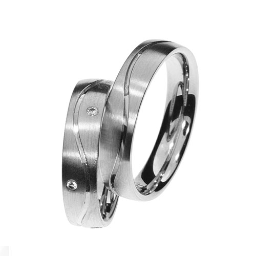 Hochzeitsringe Welle  Platin Brillanten ME-TRBR-34