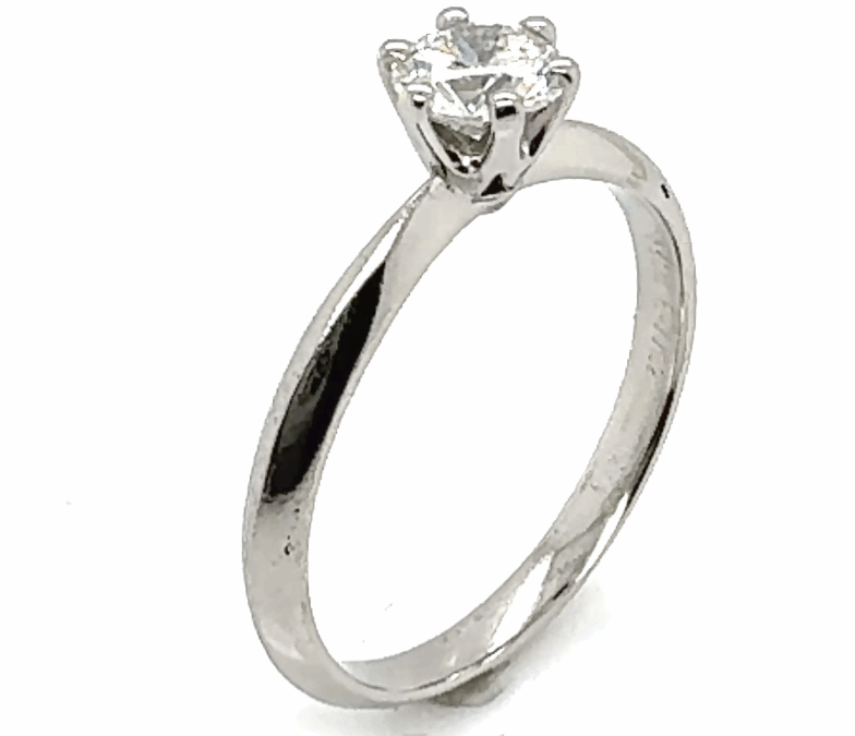 Verlobungsring Platin 950 Corone 0,50ct Labor Diamant