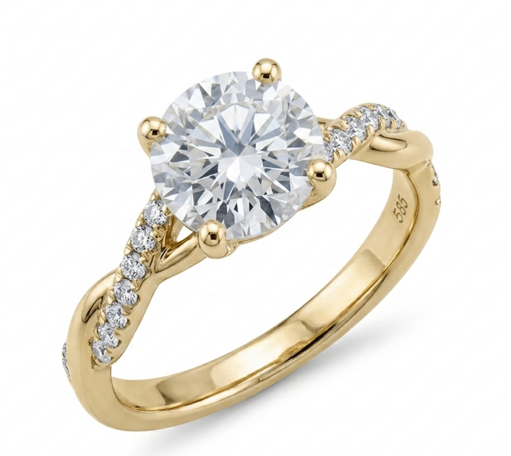Verlobungsring 1ct Lab Grown Gold 585