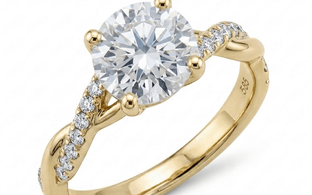 Verlobungsring 585 Gelbgold 1ct Labor Diamant