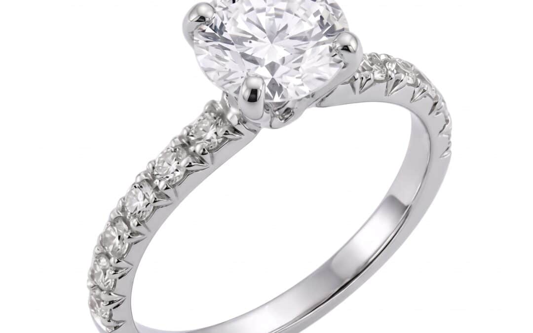Verlobungsring 585 Weißgold 1ct Labor Diamant