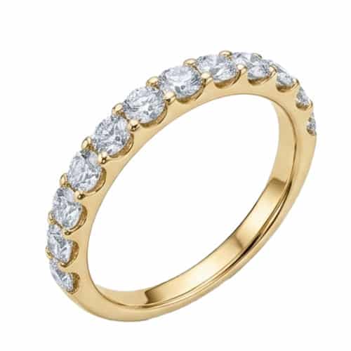Vorsteckring- Trauring  Memoire Ring mit 11 Labor Diamanten