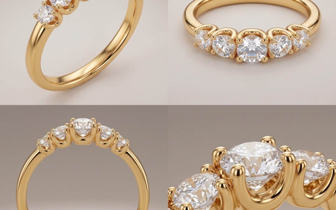 Verlobungsring Fila 5  585 Gelbgold  Labor Diamanten